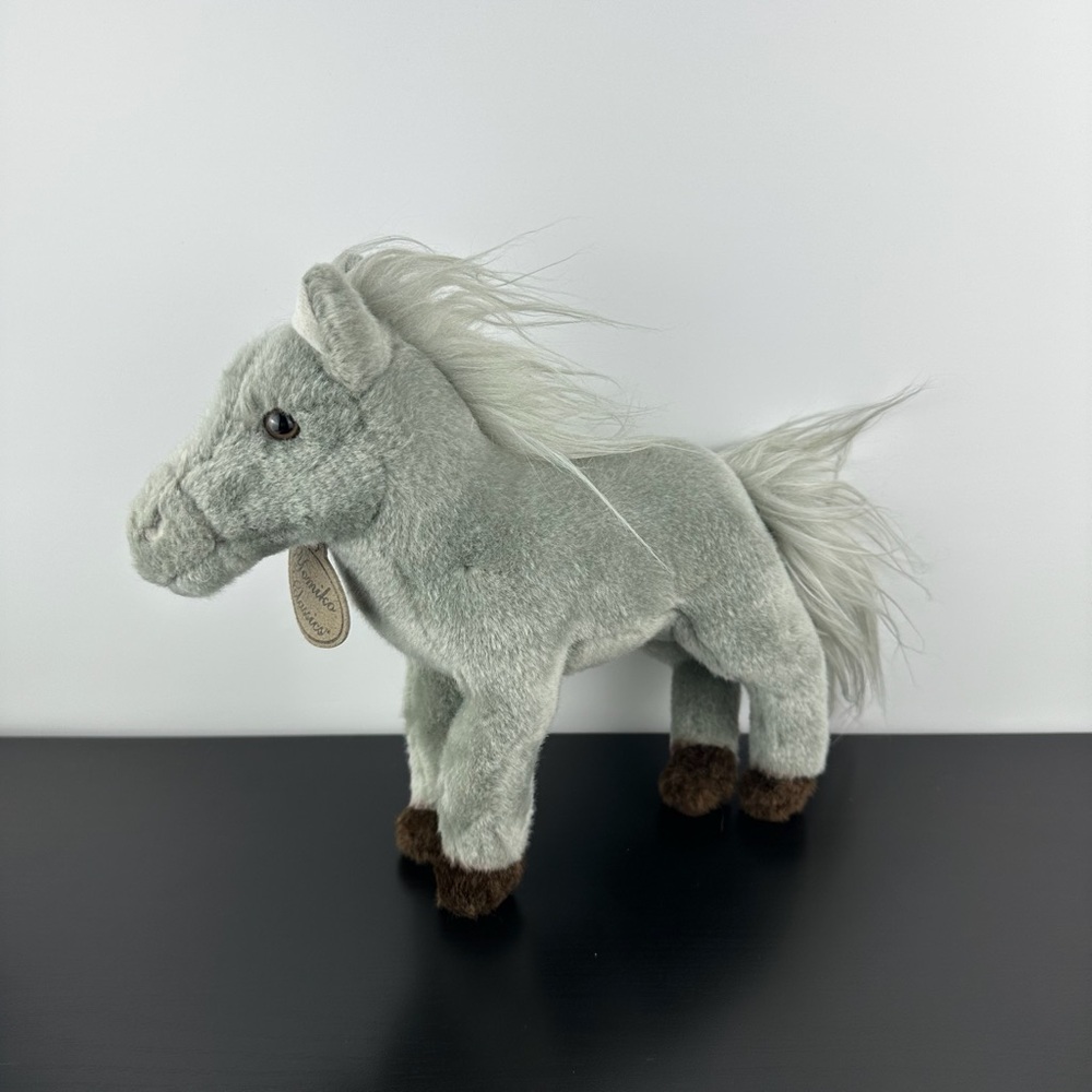 Russ Berrie Yomiko Stallion Horse 10” Gray Plush Stuffed Animal